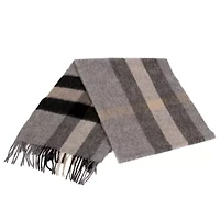 Classic Fringe Plaid Wool Scarf