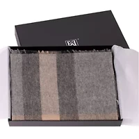 Classic Fringe Plaid Wool Scarf