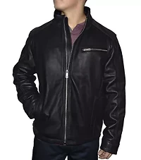 Men's Lambskin Quilted Lined Racing Jacket