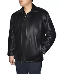 Men's Lambskin Leather Classic Bomber Jacket