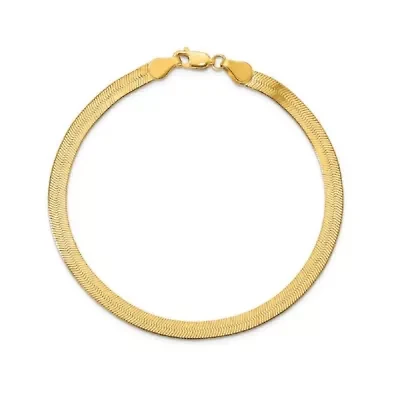 14k Gold Imperial Herringbone Chain Bracelet