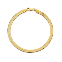 14k Gold Imperial Herringbone Chain Bracelet