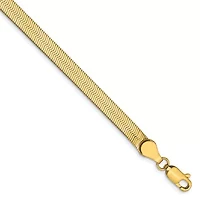 14k Gold Imperial Herringbone Chain Bracelet