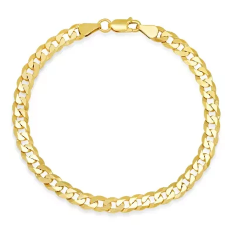 Mens 14k Gold Miami Cuban Curb Chain Bracelet