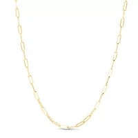 14k Gold 3.2mm Paperclip Chain Necklace