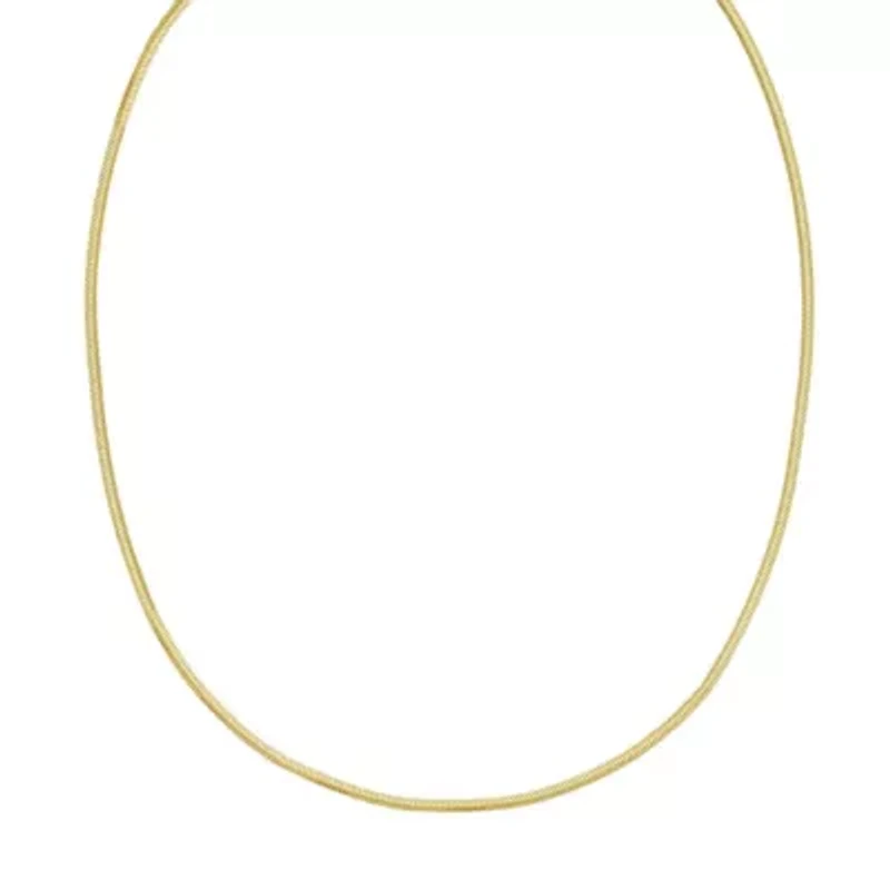 Unisex 14k Gold 2mm Snake Chain Necklace
