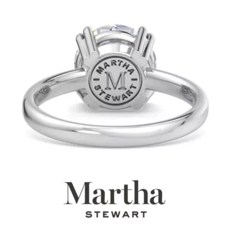 Lab Created Martha Stewart Carat Round Shape Grown Diamond Solitaire Engagement Ring Available 14K White and Yellow Gold