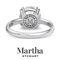 Lab Created Martha Stewart Carat Round Shape Grown Diamond Solitaire Engagement Ring Available 14K White and Yellow Gold