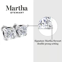 Lab Created 2 Carat Grown Diamond Stud Earrings Available 14 Karat White Or Yellow Gold