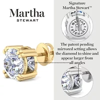 Lab Created 2 Carat Grown Diamond Stud Earrings Available 14 Karat White Or Yellow Gold