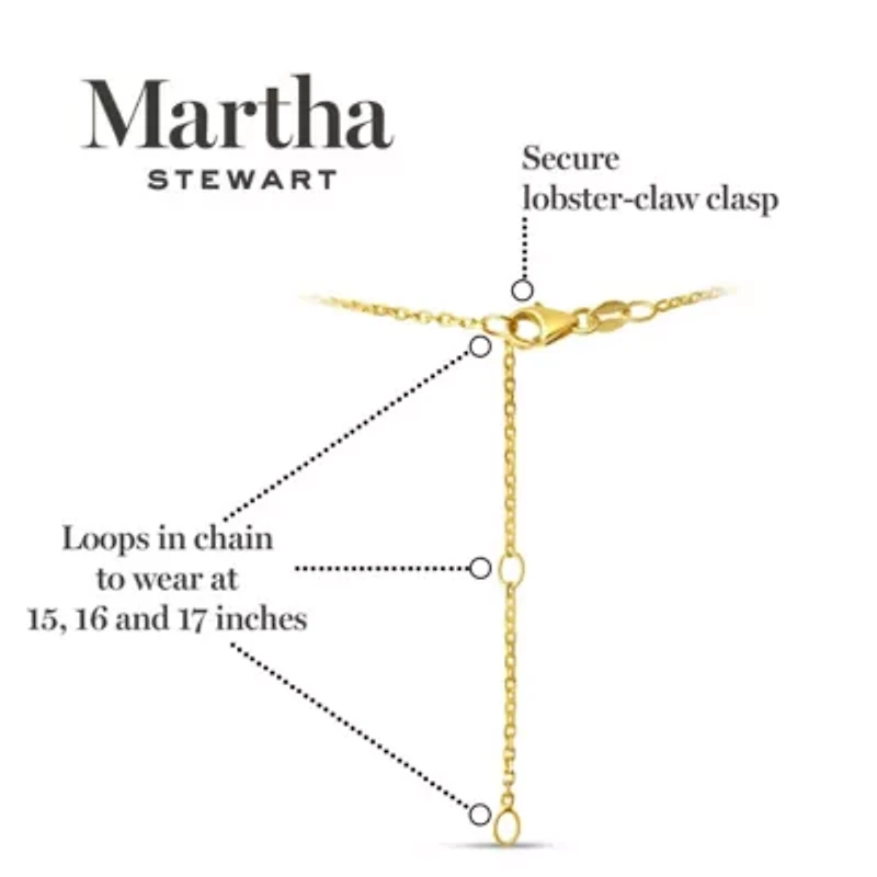 Lab Created Martha Stewart 2 1/4 Carat Grown Diamond Halo Necklace Available 14K White and Yellow Gold