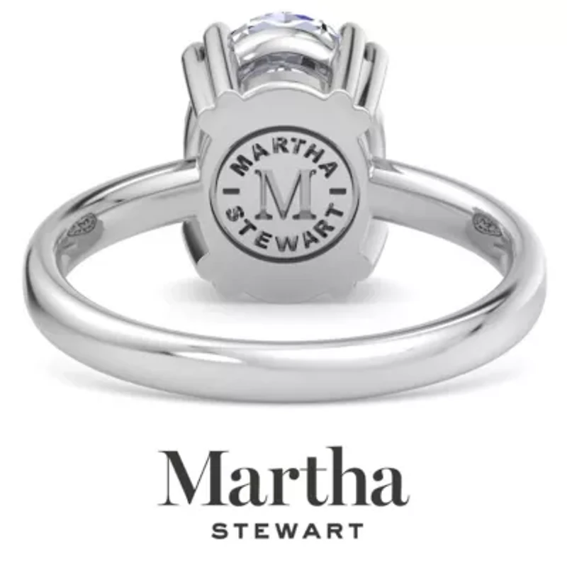 Lab Created Martha Stewart Carat Oval Shape Grown Diamond Solitaire Engagement Ring Available 14K White and Yellow Gold