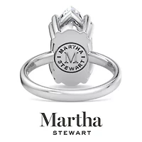 Lab Created Martha Stewart Carat Marquise Shape Grown Diamond Solitaire Engagement Ring Available 14K White and Yellow Gold