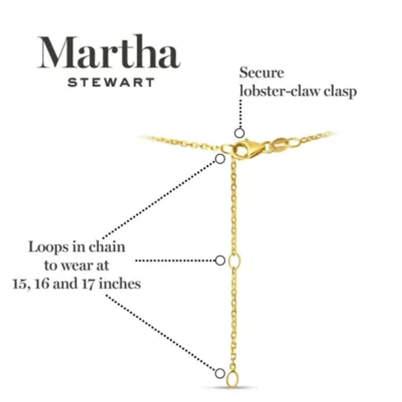 Lab Created Martha Stewart 4 Carat Grown Diamond Circle Necklace Available 14K White and Yellow Gold