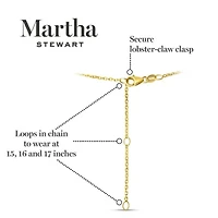 Lab Created Martha Stewart 4 Carat Grown Diamond Circle Necklace Available 14K White and Yellow Gold
