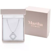 Lab Created Martha Stewart 4 Carat Grown Diamond Circle Necklace Available 14K White and Yellow Gold