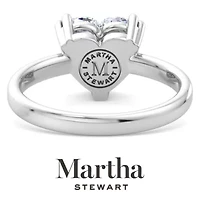 Lab Created Martha Stewart Carat Heart Shape Grown Diamond Solitaire Engagement Ring Available 14K White and Yellow Gold