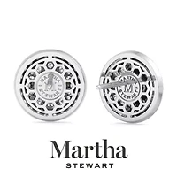 Lab Created Martha Stewart 4 Carat Grown Diamond Halo Stud Earrings Available 14 Karat White Or Yellow Gold