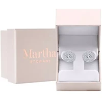 Lab Created Martha Stewart 4 Carat Grown Diamond Halo Stud Earrings Available 14 Karat White Or Yellow Gold