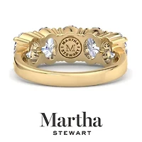 Lab Created 3 Carat Oval Shape Grown Diamond Five Stone Engagement Ring Available 14K White and Yellow Gold