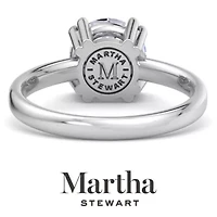 Lab Created Martha Stewart Carat Round Shape Grown Diamond Solitaire Engagement Ring Available 14K White and Yellow Gold