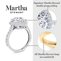 Lab Created Martha Stewart 4 Carat Marquise Shape Grown Diamond Hidden Halo Engagement Ring Available 14K White and Yellow Gold