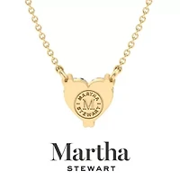 Lab Created Martha Stewart Carat Heart Shape Grown Diamond Solitaire Necklace Available 14K White and Yellow Gold