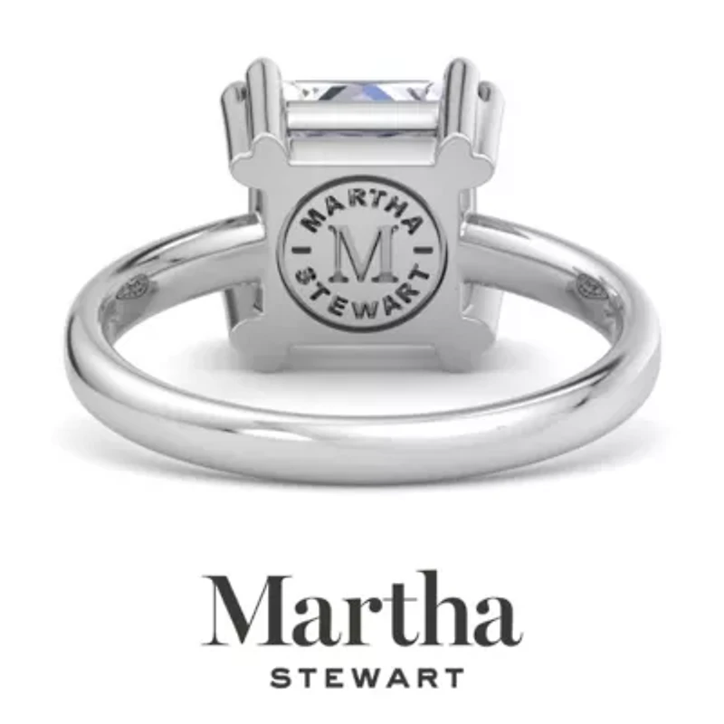 Lab Created Martha Stewart Carat Princess Cut Grown Diamond Solitaire Engagement Ring Available 14K White and Yellow Gold