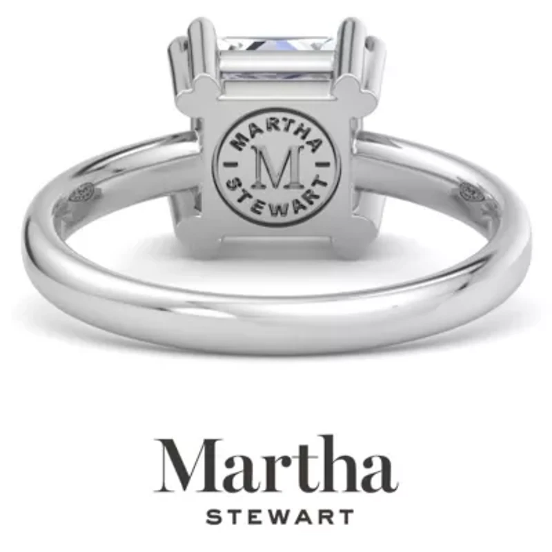 Lab Created Martha Stewart Carat Princess Cut Grown Diamond Solitaire Engagement Ring Available 14K White and Yellow Gold