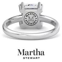 Lab Created Martha Stewart Carat Princess Cut Grown Diamond Solitaire Engagement Ring Available 14K White and Yellow Gold
