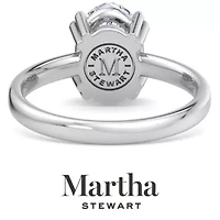 Lab Created Martha Stewart Carat Oval Shape Grown Diamond Solitaire Engagement Ring Available 14K White and Yellow Gold
