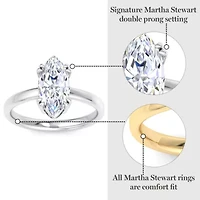Lab Created 2 Carat Marquise Shape Grown Diamond Solitaire Engagement Ring Available 14K White and Yellow Gold
