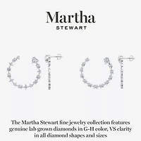 Lab Created Martha Stewart 3 Carat Grown Diamond Fancy Hoop Earrings Available 14 Karat White Or Yellow Gold