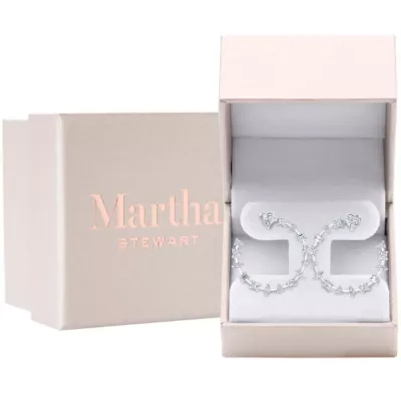 Lab Created Martha Stewart 3 Carat Grown Diamond Fancy Hoop Earrings Available 14 Karat White Or Yellow Gold