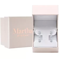 Lab Created Martha Stewart Carat Oval Shape Grown Diamond Drop Earrings Available 14 Karat White Or Yellow Gold