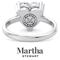 Lab Created Martha Stewart Carat Heart Shape Grown Diamond Solitaire Engagement Ring Available 14K White and Yellow Gold