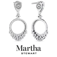 Lab Created Martha Stewart Carat Pear Shape Grown Diamond Drop Earrings Available 14 Karat White Or Yellow Gold
