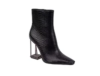 Glam, Caged Metallic Rhinestone Heel Bootie