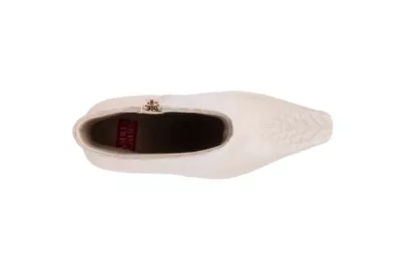 Glam, Caged Metallic Rhinestone Heel Bootie