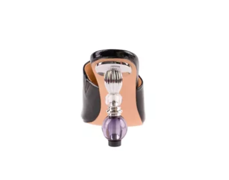 Fame, Metallic Crystal Ball Heel Mule