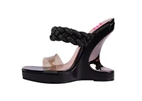 Melrose, Metallic Square Toe Wedge Microstones Band