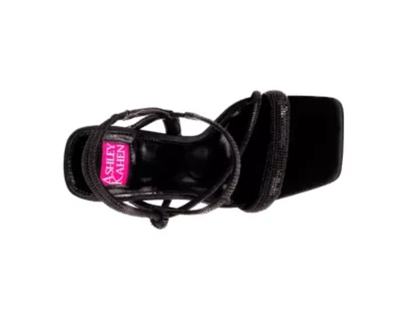 Goddess, Caged Metallic Rhinestone Heel Sandal