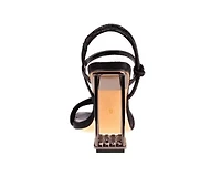 Goddess, Caged Metallic Rhinestone Heel Sandal