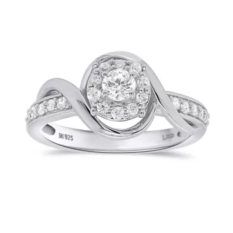Lab Created 1/2CTW Grown Diamond Fashion Ring Sterling Silver