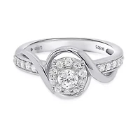 Lab Created 1/2CTW Grown Diamond Fashion Ring Sterling Silver