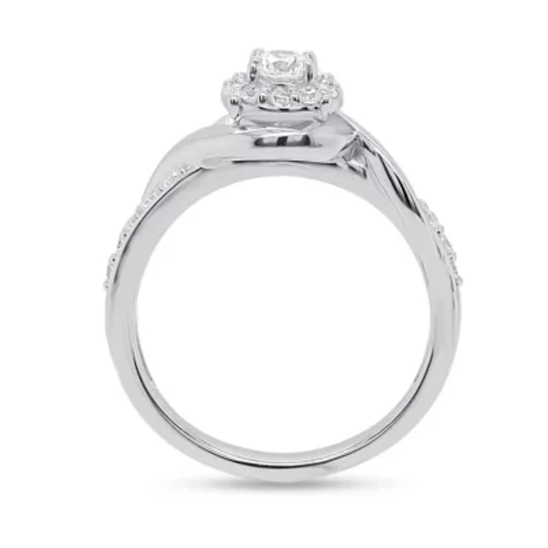 Lab Created 1/2CTW Grown Diamond Fashion Ring Sterling Silver