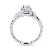 Lab Created 1/2CTW Grown Diamond Fashion Ring Sterling Silver