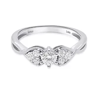 Lab Created 1/2CTW Grown Diamond Promise Ring Sterling Silver