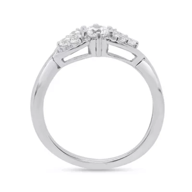 Lab Created 1/2CTW Grown Diamond Promise Ring Sterling Silver