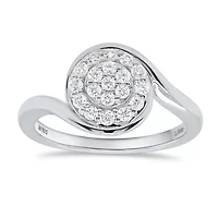 Lab Created 1/3CTW Grown Diamond Fashion Ring Sterling Silver